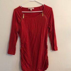 Knit Michael By Michael Kors zipper accent top